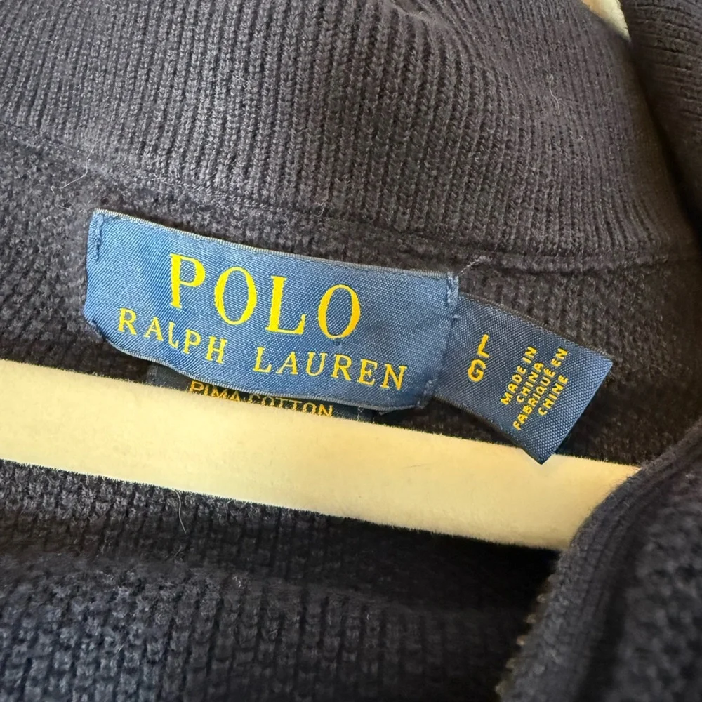 Polo Ralph Lauren Pima Cotton Quarter‎ Zip Sweater Preppy Golf Dadcore Size L